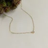 SOLITAIRE PRONG DIAMOND NECKLACE - 0.1ct - YG