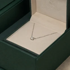 SOLITAIRE PRONG DIAMOND NECKLACE - 0.5ct - WG
