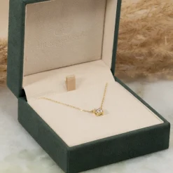 SOLITAIRE PRONG DIAMOND NECKLACE - 0.5ct - YG