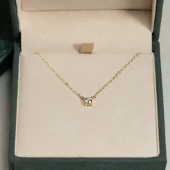 SOLITAIRE PRONG DIAMOND NECKLACE - 0.25ct - YG