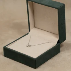 SOLITAIRE PRONG DIAMOND NECKLACE - 0.5ct - WG