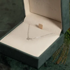 SOLITAIRE PRONG DIAMOND NECKLACE - 0.1ct - WG