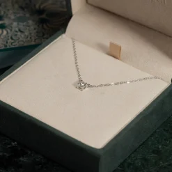 SOLITAIRE PRONG DIAMOND NECKLACE - 0.25ct - WG