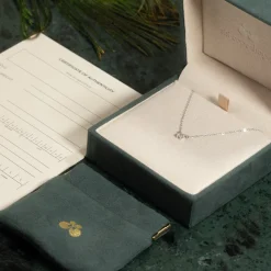 SOLITAIRE PRONG DIAMOND NECKLACE - 0.1ct - WG