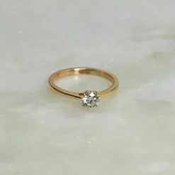 SOLITAIRE TRELLIS DIAMOND RING - 0.55ct - YG