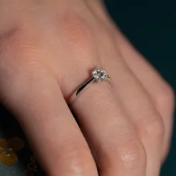 SOLITAIRE TRELLIS DIAMOND RING - 0.55ct - WG