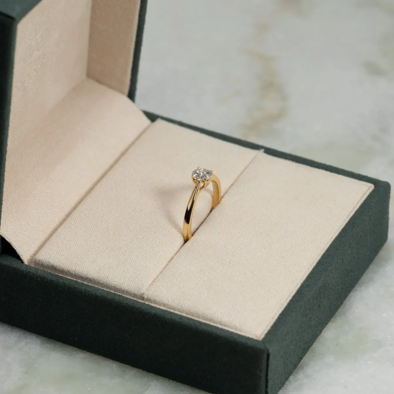 SOLITAIRE TRELLIS DIAMOND RING - 0.55ct - YG
