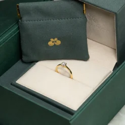 SOLITAIRE TRELLIS DIAMOND RING - 0.55ct - YG