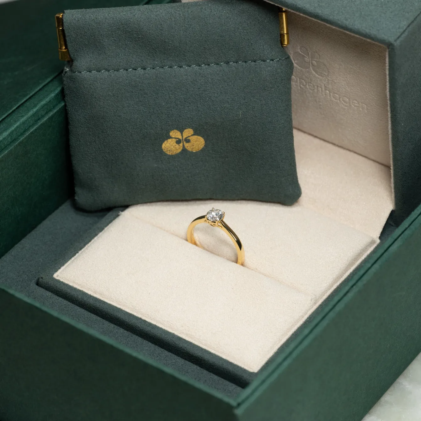 SOLITAIRE TRELLIS DIAMOND RING - 0.55ct - YG