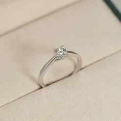 SOLITAIRE TRELLIS DIAMOND RING - 0.55ct - WG