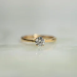 SOLITAIRE TRELLIS DIAMOND RING - 0.55ct - YG