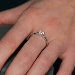 SOLITAIRE TRELLIS DIAMOND RING - 0.55ct - WG