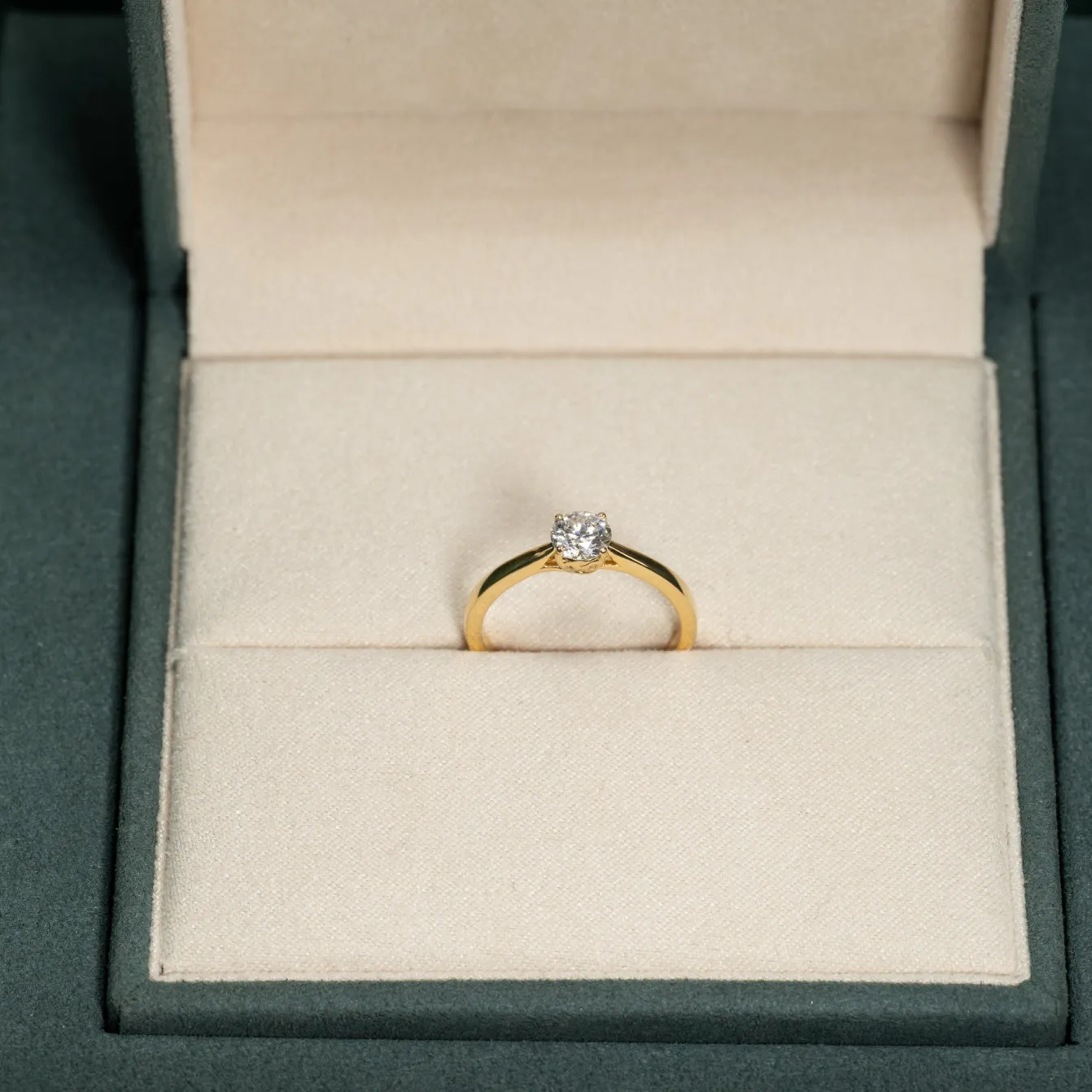 SOLITAIRE TRELLIS DIAMOND RING - 0.55ct - YG