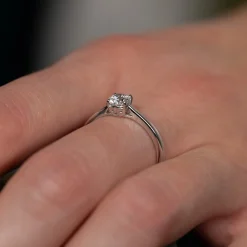 SOLITAIRE TRELLIS DIAMOND RING - 0.55ct - WG