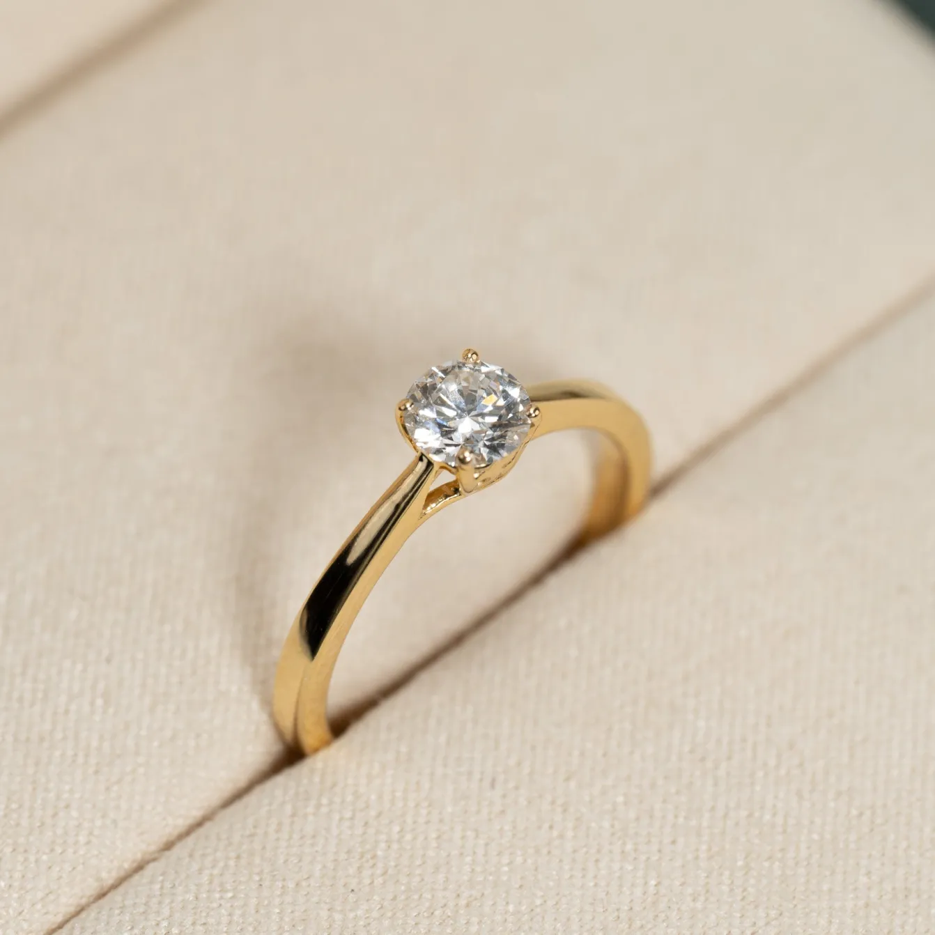 SOLITAIRE TRELLIS DIAMOND RING - 0.55ct - YG