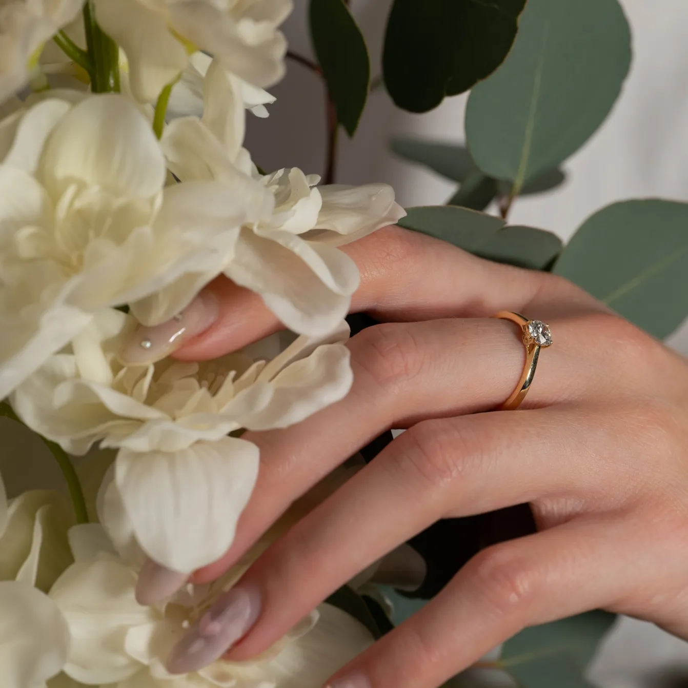 SOLITAIRE TRELLIS DIAMOND RING - 0.55ct - YG