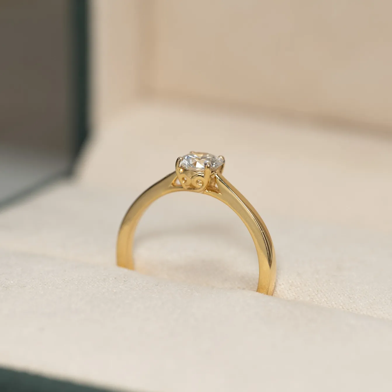 SOLITAIRE TRELLIS DIAMOND RING - 0.55ct - YG