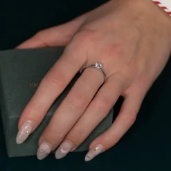 SOLITAIRE TRELLIS DIAMOND RING - 0.55ct - WG