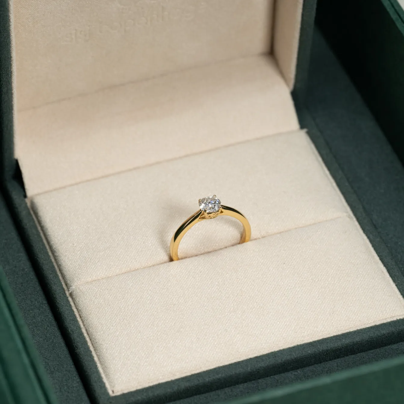 SOLITAIRE TRELLIS DIAMOND RING - 0.55ct - YG