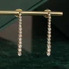 TENNIS DIAMOND DROP EARRING - 1.6ct - YG