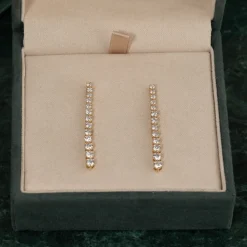 TENNIS DIAMOND DROP EARRING - 1.6ct - YG
