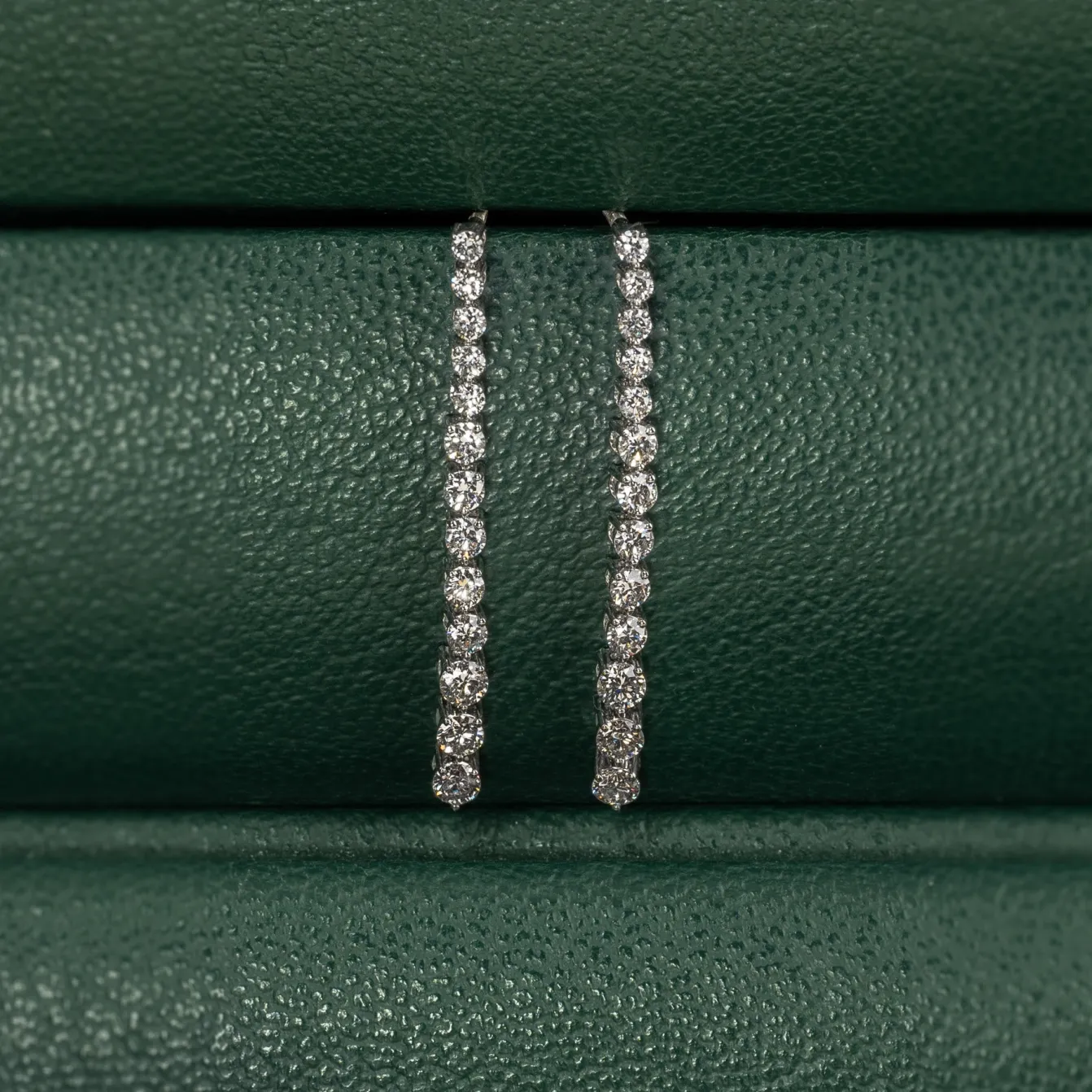 TENNIS DIAMOND DROP EARRING - 1.6ct - WG