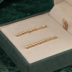 TENNIS DIAMOND DROP EARRING - 1.6ct - YG