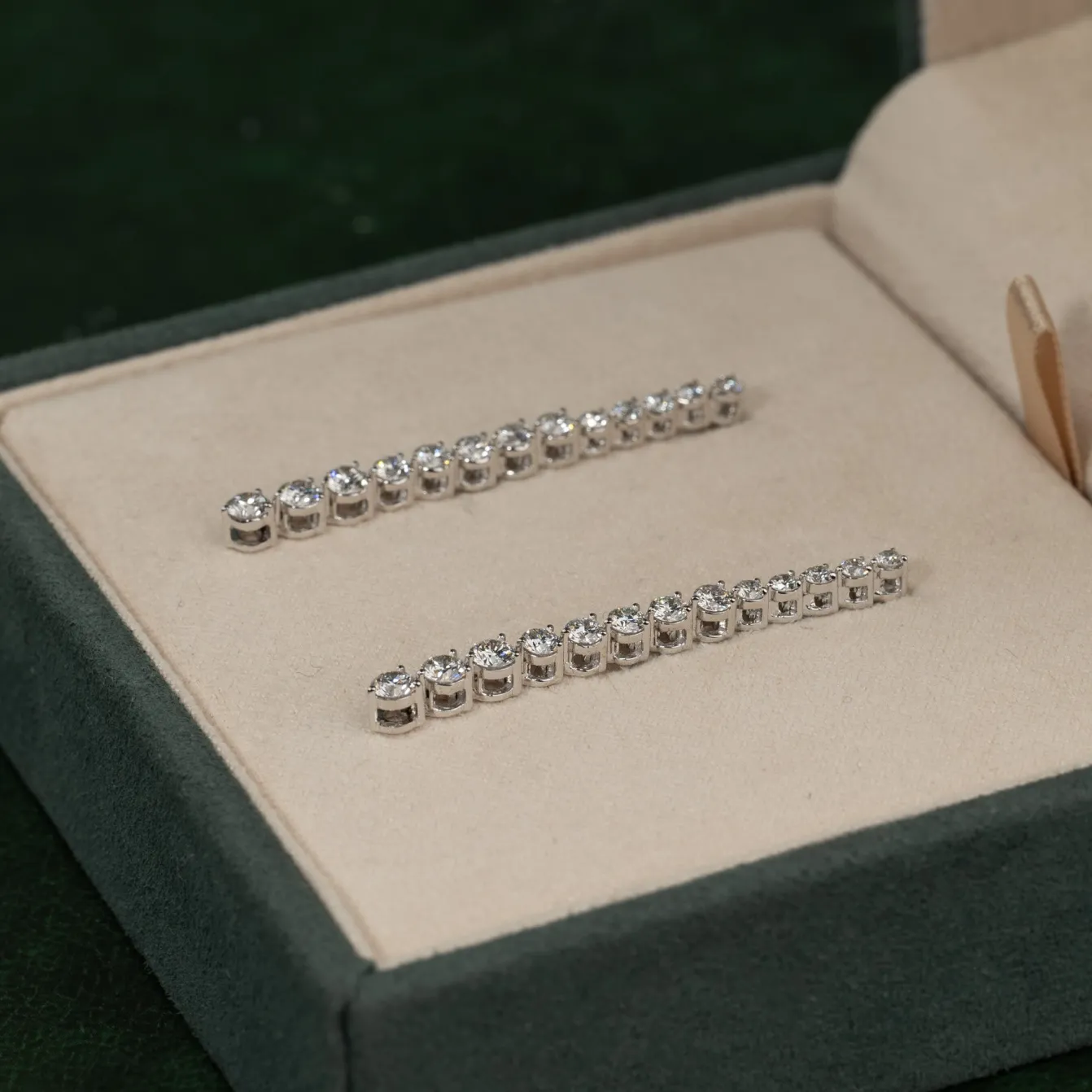 TENNIS DIAMOND DROP EARRING - 1.6ct - WG