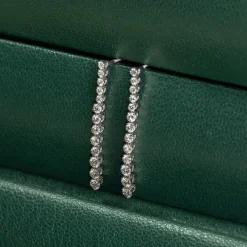 TENNIS DIAMOND DROP EARRING - 1.6ct - WG