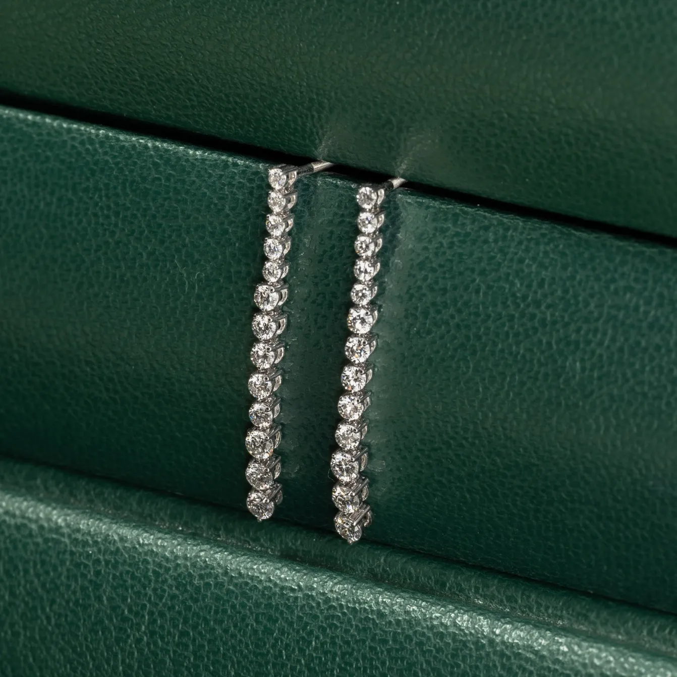 TENNIS DIAMOND DROP EARRING - 1.6ct - WG