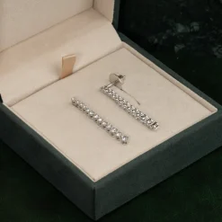 TENNIS DIAMOND DROP EARRING - 1.6ct - WG