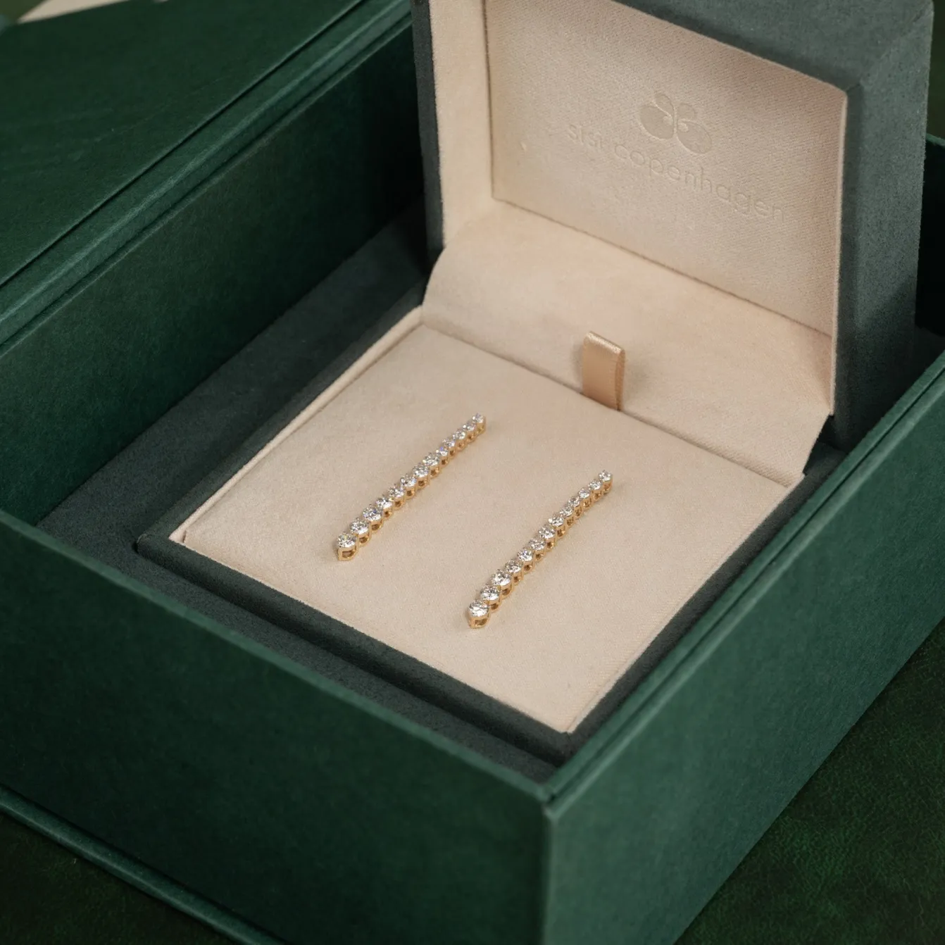 TENNIS DIAMOND DROP EARRING - 1.6ct - YG