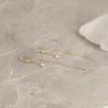 THEODORA CRYSTAL SOLID GOLD EARRING