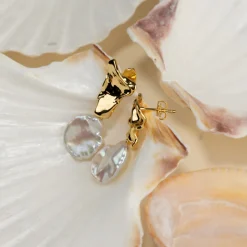 THORA PEARL GOLDEN EARRING