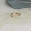 THREE-STONE EMERALD-CUT DIAMOND RING - 1.5ct - YG