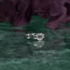 THREE-STONE EMERALD-CUT DIAMOND RING - 1.5ct - WG