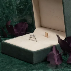 THREE-STONE EMERALD-CUT DIAMOND RING - 1.5ct - WG