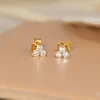 TRIA CRYSTAL GOLDEN EARRING - Sisi Copenhagen
