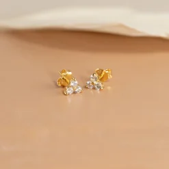TRIA CRYSTAL GOLDEN EARRING - Sisi Copenhagen