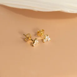 TRIA CRYSTAL GOLDEN EARRING - Sisi Copenhagen