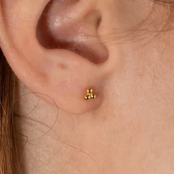 TRIA DOT GOLDEN EARRING
