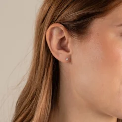 TRIA DOT SILVER EARRING