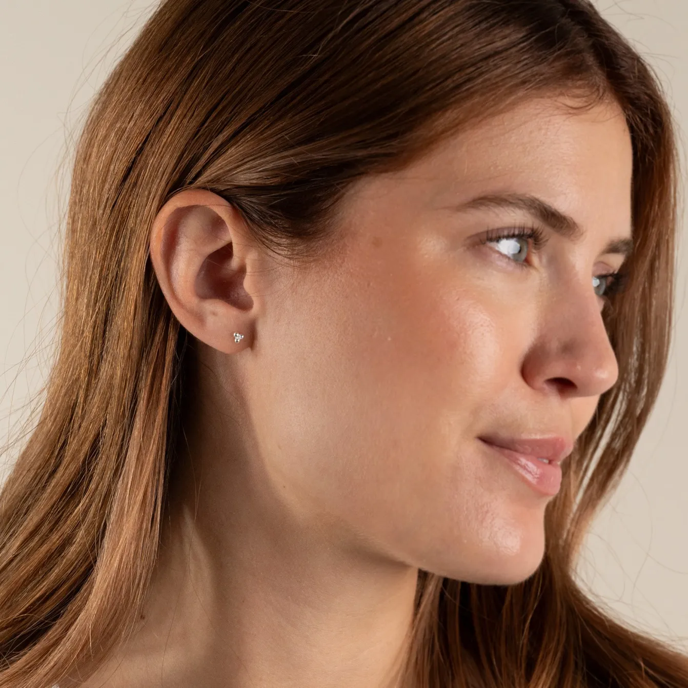 TRIA DOT SILVER EARRING