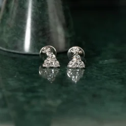 TRIO DIAMOND STUD EARRING - 0.43ct - WG
