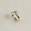 TULIP-SET OVAL-CUT DIAMOND RING - 1.0ct - YG