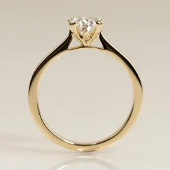 TULIP-SET OVAL-CUT DIAMOND RING - 1.0ct - YG