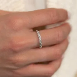 TWISTED ALLIANCE DIAMOND RING - 0.4ct - WG
