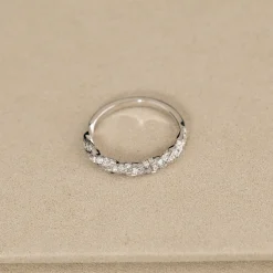TWISTED ALLIANCE DIAMOND RING - 0.4ct - WG