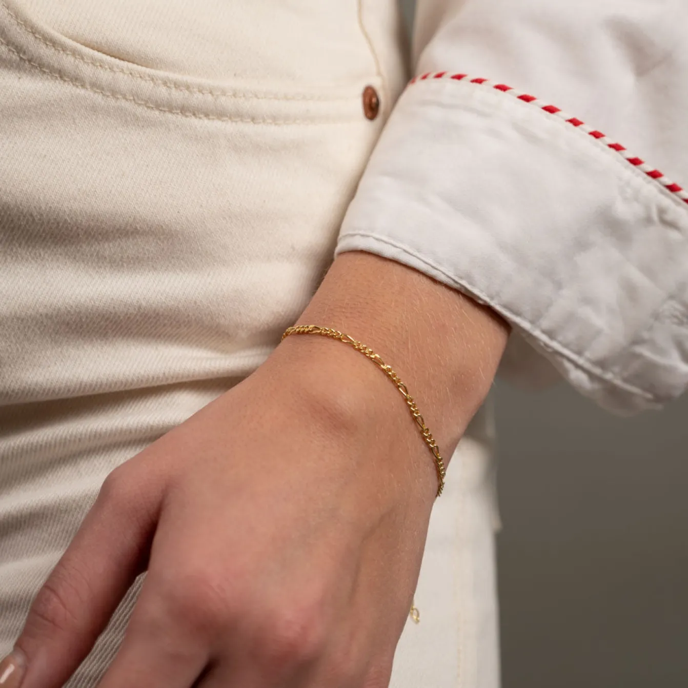 UMA FIGARO SOLID GOLD BRACELET