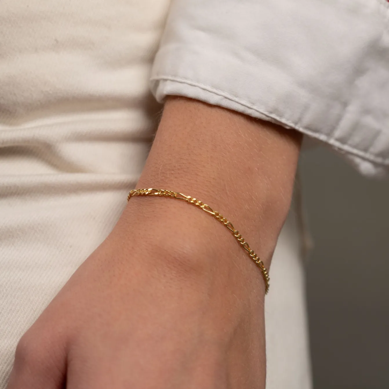 UMA FIGARO SOLID GOLD BRACELET